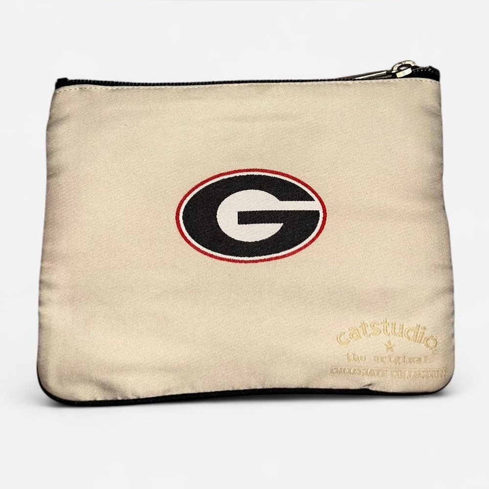 University of Georgia Catstudio Zipper Pouch | NCAA UGA Bulldogs Embroidered Bag